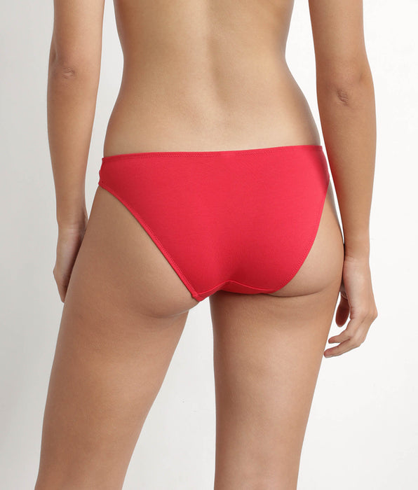 DIM Culotte midi pour femme en coton Rouge Chéri Dim Daily