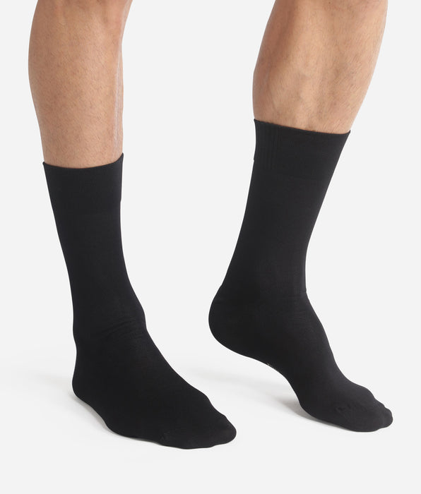 DIM Lot de 2 paires de chaussettes homme Noir Dim Bambou