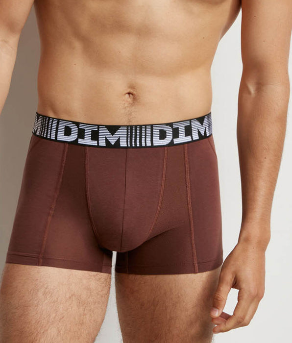 DIM Lot de 2 boxers homme respirants coton et lycra Kaki 3D Flex Air