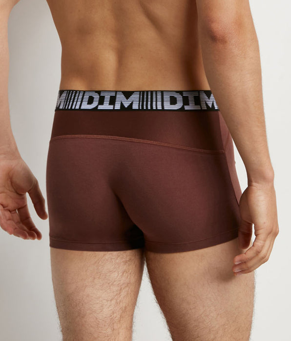 DIM Lot de 2 boxers homme respirants coton et lycra Kaki 3D Flex Air