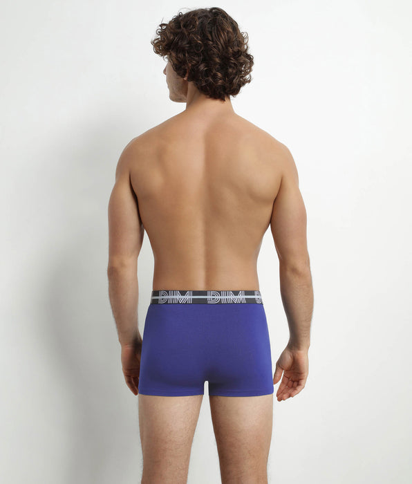 DIM Lot de 3 boxers homme à ceinture 3D Noir Bleu Vert Dim Powerful