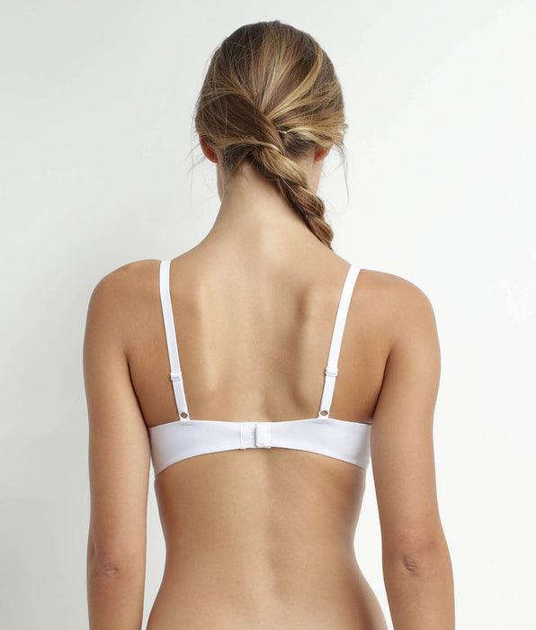 DIM Soutien-gorge sans armature microfibre et tulle Blanc Daily Confort