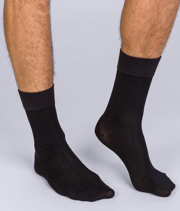 DIM Lot de 2 mi-chaussettes noir Homme Soft Touch