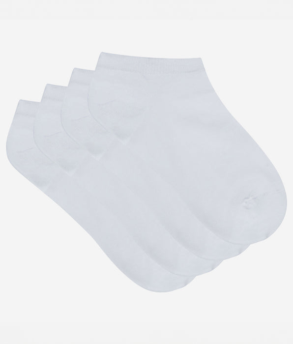DIM Lot de 2 socquettes invisibles blanches Light Coton Femme