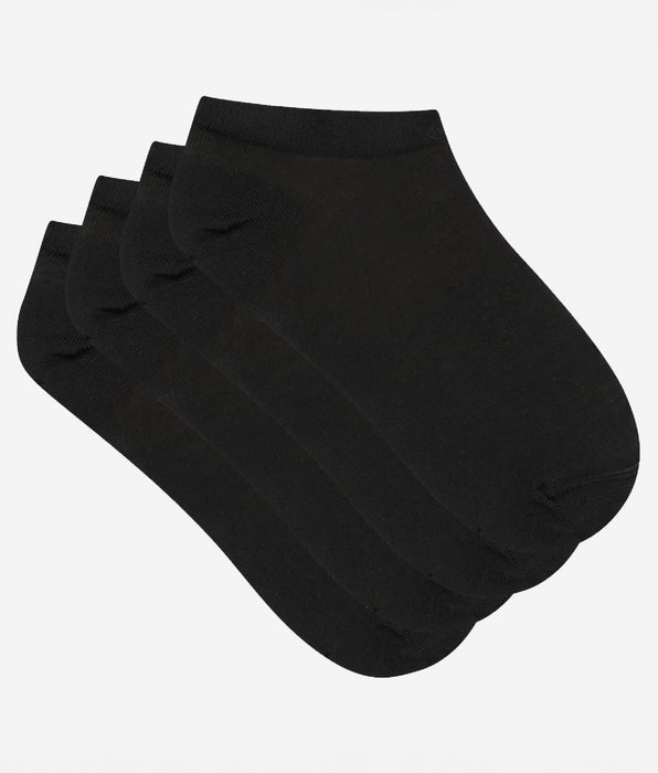 DIM Lot de 2 socquettes invisibles noires Light Coton Femme