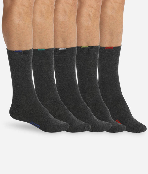 DIM Lot de 5 paires chaussettes grises EcoDIM Homme