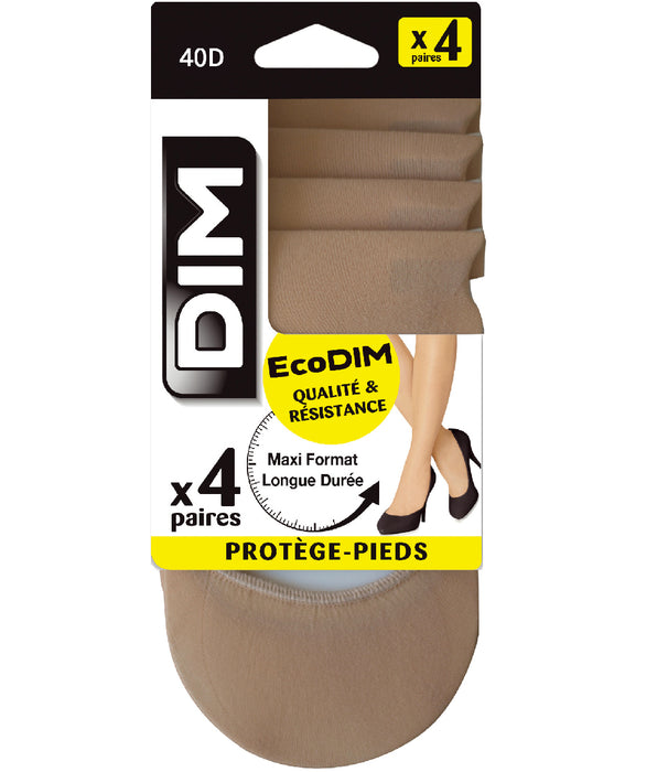 DIM Lot de 4 protège-pieds clairs EcoDIM opaques 40D