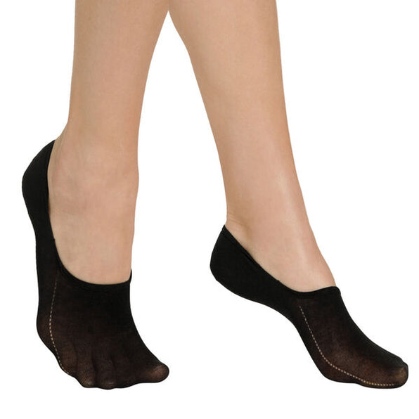 DIM Lot de 2 protège-pieds noirs spécial baskets anti-odeurs InvisiFit 107D