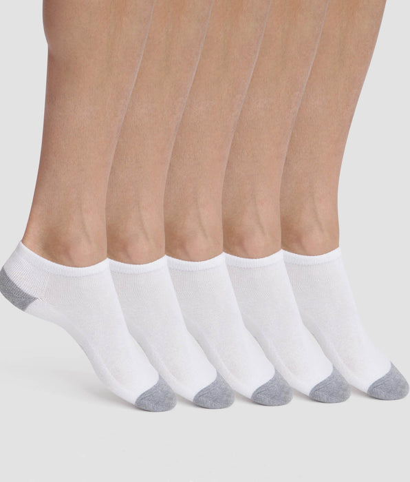 DIM Lot de 5 paires de socquettes homme en coton Blanc EcoDim Sport
