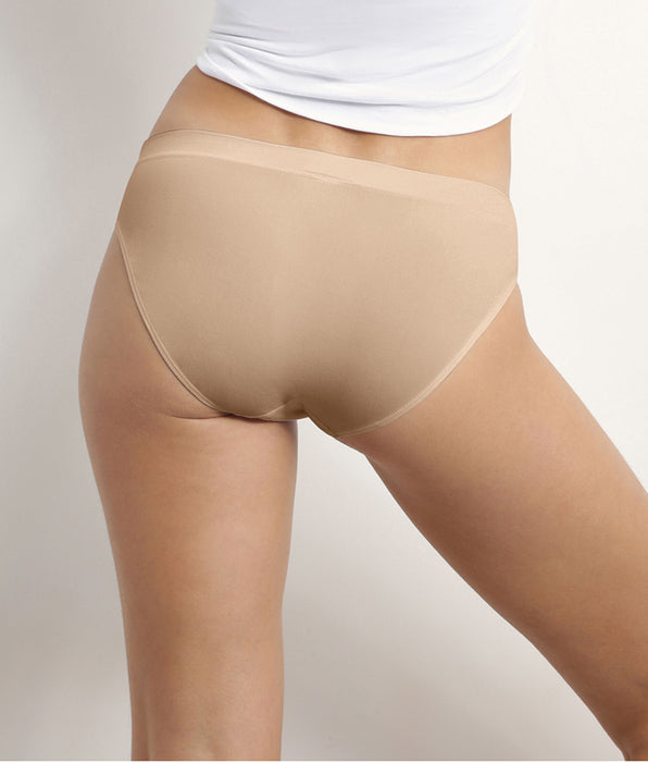 DIM Lot de 2 slips femme en microfibre Chair sans couture Dim Les Pockets