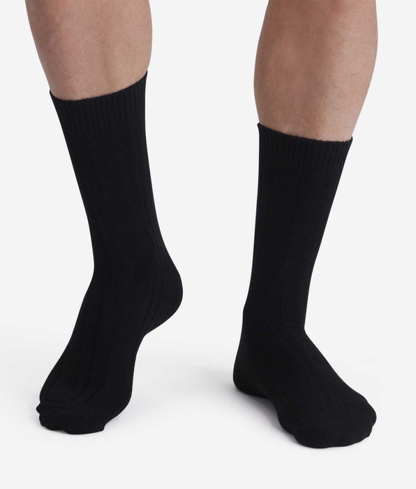 DIM Lot de 2 paires de chaussettes homme Noir Bambou