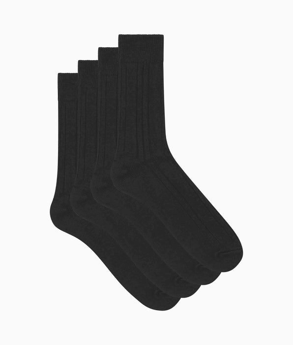 DIM Lot de 2 paires de chaussettes homme Noir Bambou