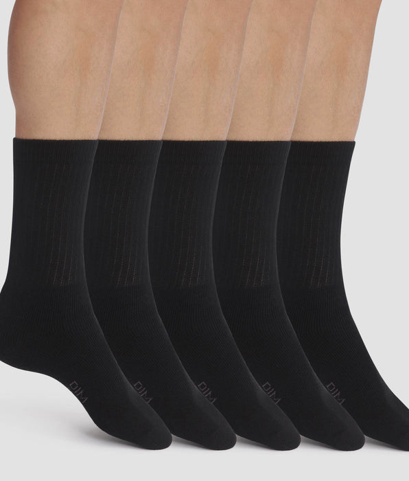 DIM Lot de 5 paires de chaussettes homme Noir EcoDim Sport
