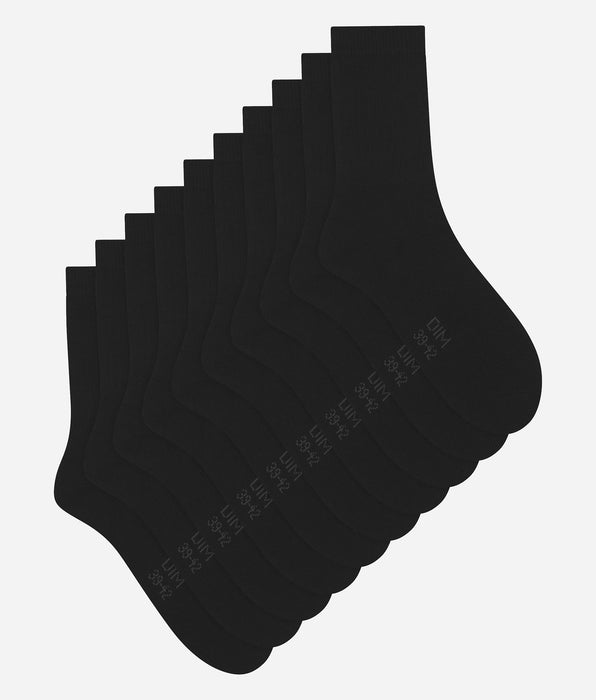 DIM Lot de 5 paires de chaussettes homme Noir EcoDim Sport