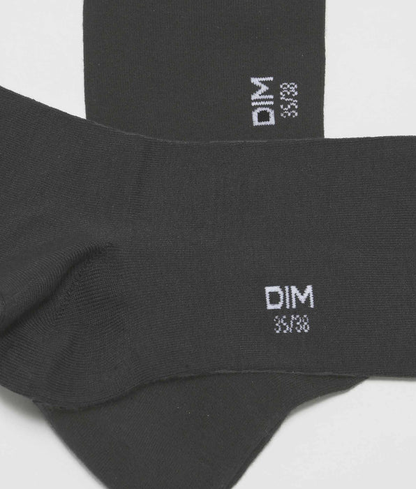 DIM Lot de 2 paires de chaussettes femme en viscose Anthracite Dim Bambou