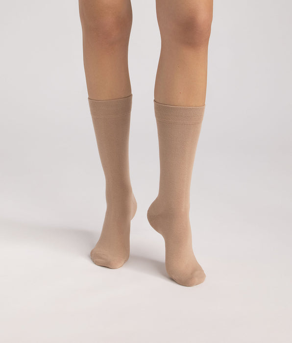 DIM Lot de 3 chaussettes homme cassis, chocolat, taupe Coton