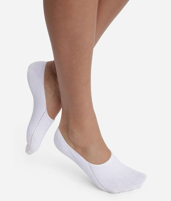 DIM Socquettes courtes femme spécial baskets en coton Blanc Dim Invisifit