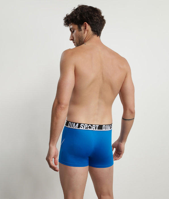 DIM Lot de 3 boxers homme microfibre thermorégulateur Bleu Dim Sport
