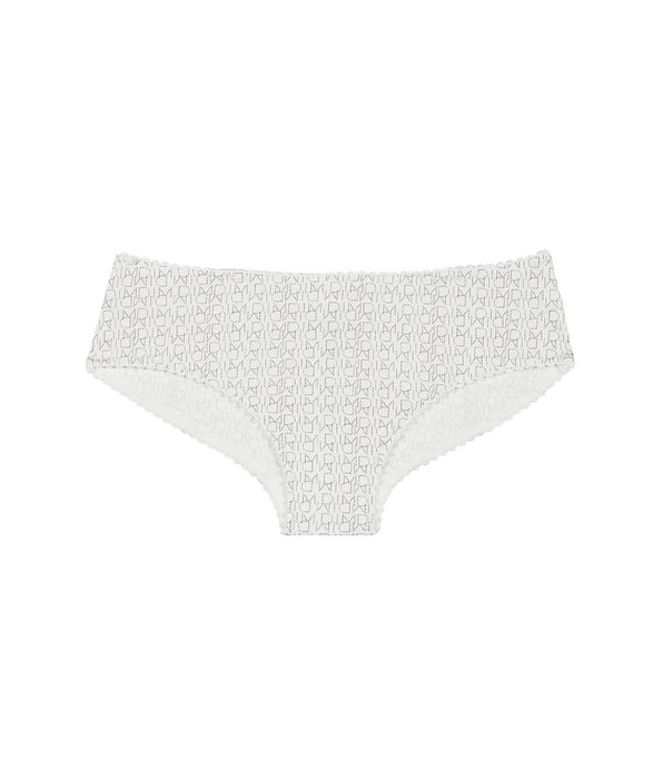 DIM Shorty blanc fille imprimé logo Dim Touch