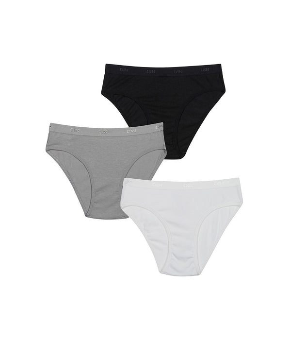 DIM Lot de 3 culottes blanche, noire, grise Les Pockets DIM Girl
