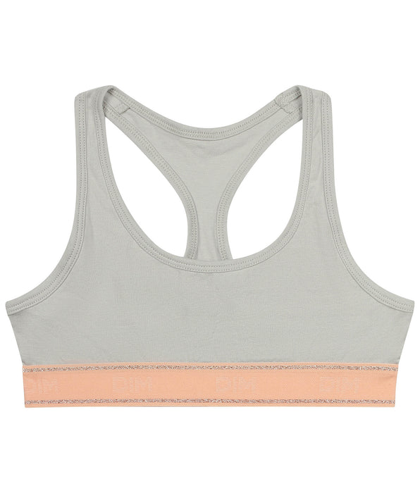 DIM Brassière fille Gris et Rose Dim Sport