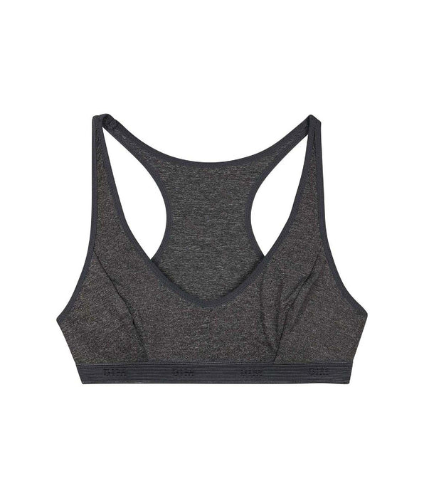 DIM Brassière de sport pour fille Gris Chiné Foncé en microfibre Dim Micro
