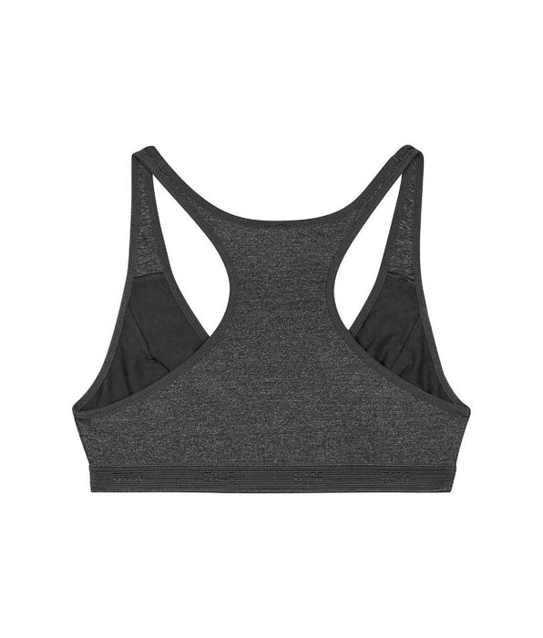 DIM Brassière de sport pour fille Gris Chiné Foncé en microfibre Dim Micro