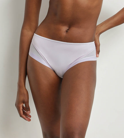 DIM Culotte midi en microfibre et tulle Violet Gris Dim Generous