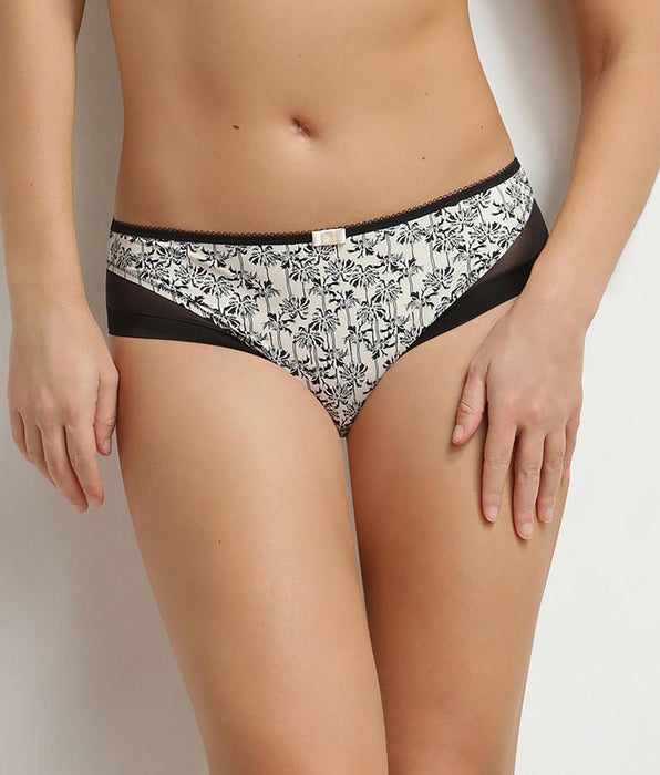 DIM Culotte femme microfibre et tulle motif palmier Dim Generous