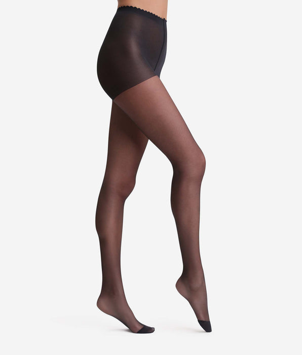 DIM Collant transparent noir effet nude 17D Body Touch