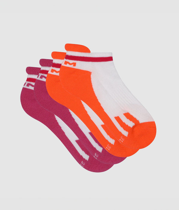 DIM Lot de 2 paires de socquettes enfant rétro Rose Corail Dim Sport