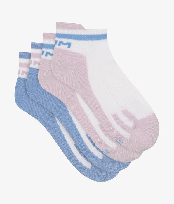 DIM Lot de 2 paires de chaussettes unisexe retro Lila Bleu Dim Sport