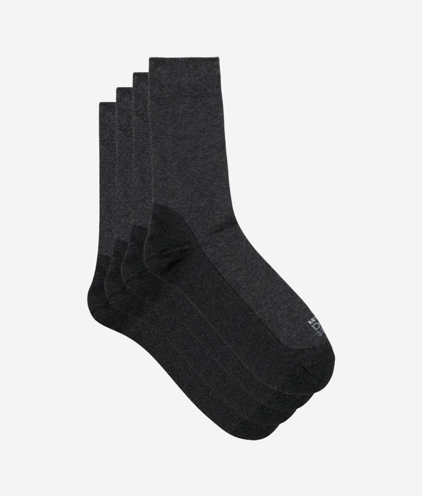 DIM Lot de 2 paires de chaussettes homme Anthracite Chiné Ultra Resist