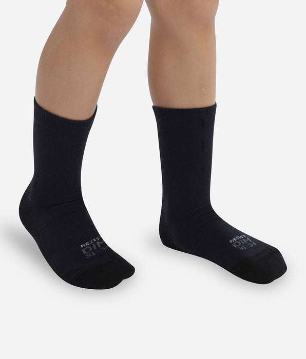 DIM Lot de 2 paires de chaussettes enfant Bleu Marine Ultra Resist