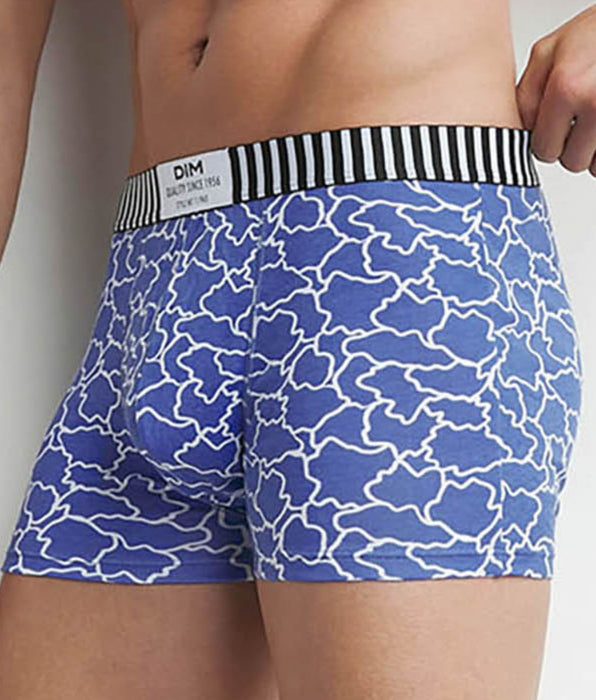 DIM Lot de 3 boxers homme motifs Nuages Bleu Noir Dim Vibes