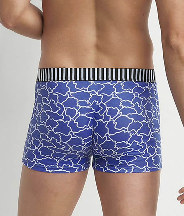 DIM Lot de 3 boxers homme motifs Nuages Bleu Noir Dim Vibes