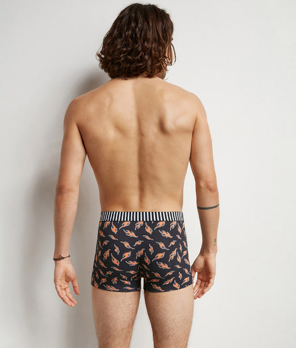 DIM Lot de 3 boxers homme coton stretch motifs marbre et flammes Dim Vibes
