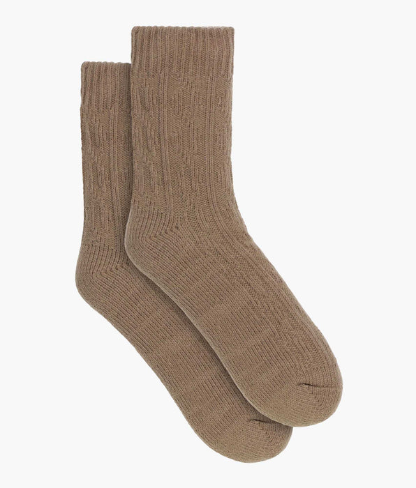 DIM Chaussette chaude femme Marron Cocoon Polaire