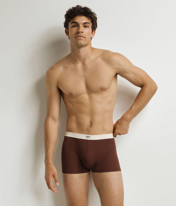 DIM Boxer homme côtelé Chocolat Dim Elegant