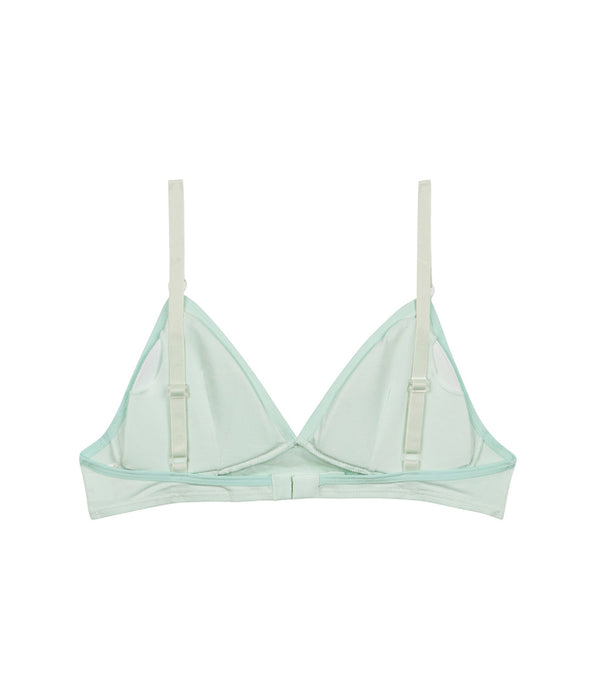 DIM Soutien-gorge triangle sans armature en coton bio Bleu Pastel Skin Care
