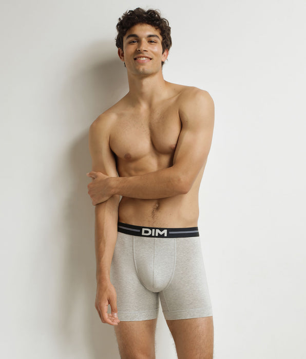 DIM Boxer long homme Gris Chiné Dim Icons