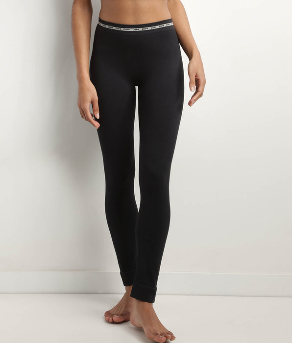DIM Legging femme sans couture en tissu côtelé Noir Dim Icons Seamless
