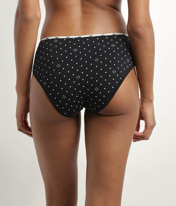 DIM Slip femme en coton modal Noir à motif logo Dim Icons Essentiel