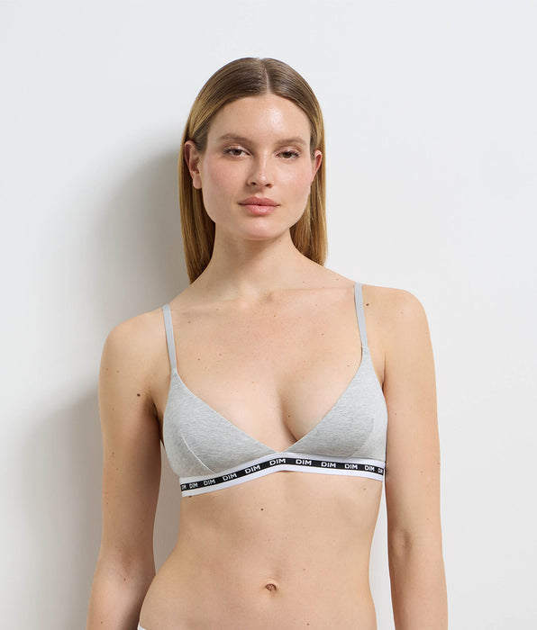 DIM Soutien-gorge femme triangle sans armature Gris Chiné Dim Icons