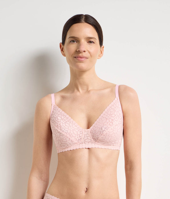 DIM Soutien-gorge sans armatures rose pétale Daily Dentelle