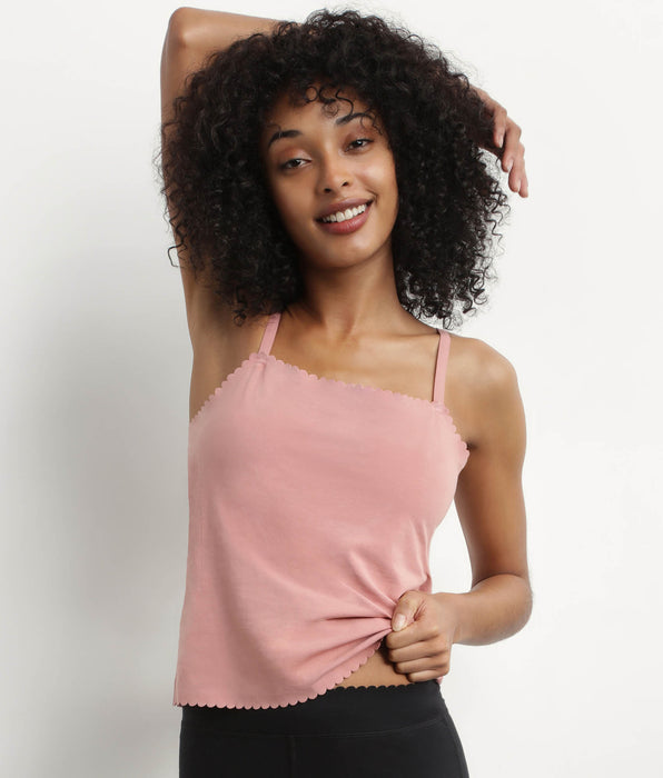 DIM Top femme en coton stretch sans couture Rose Ombre Body Touch Easy