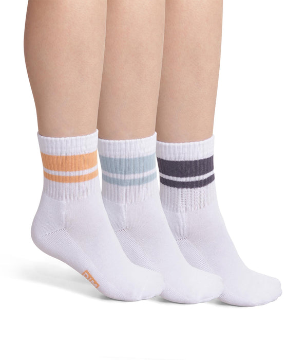 DIM Lot de 3 paires de socquettes enfant Bleu Peche Dim Sport