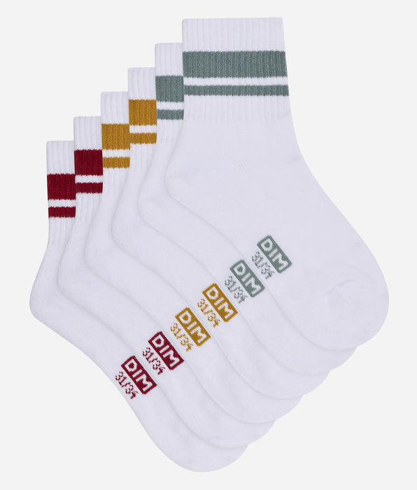 DIM Lot de 3 chaussettes enfant unisex coton EcoDIM Sport