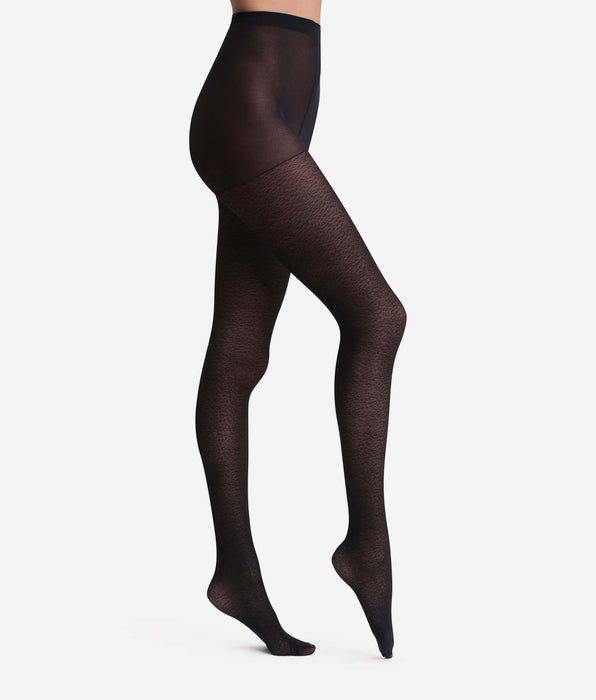 DIM Collant noir à motif léopard Dim Style