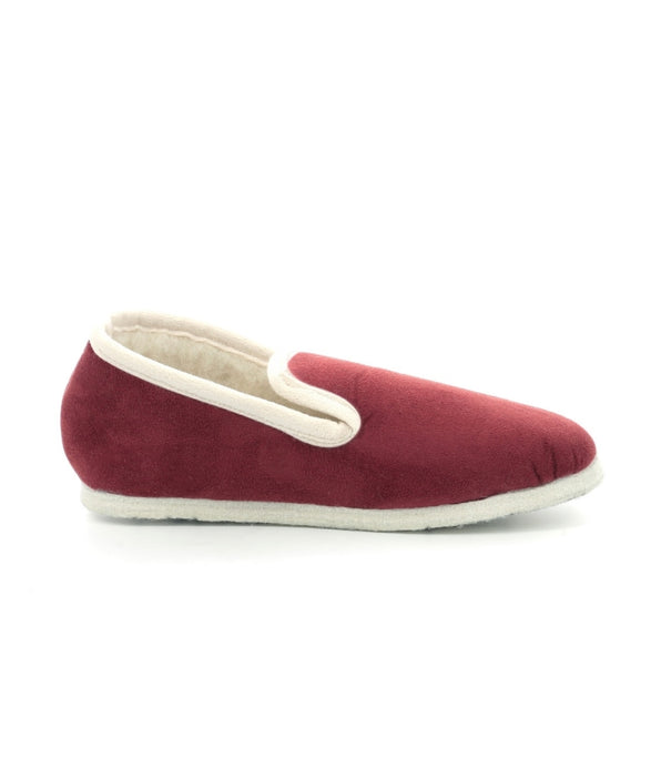DIM Chaussons rouge foncé pour femme